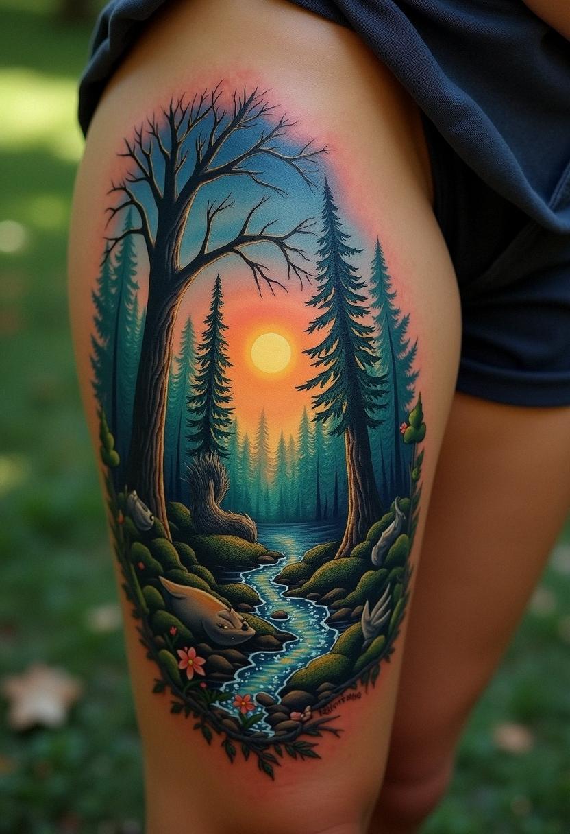 thigh tattoo
