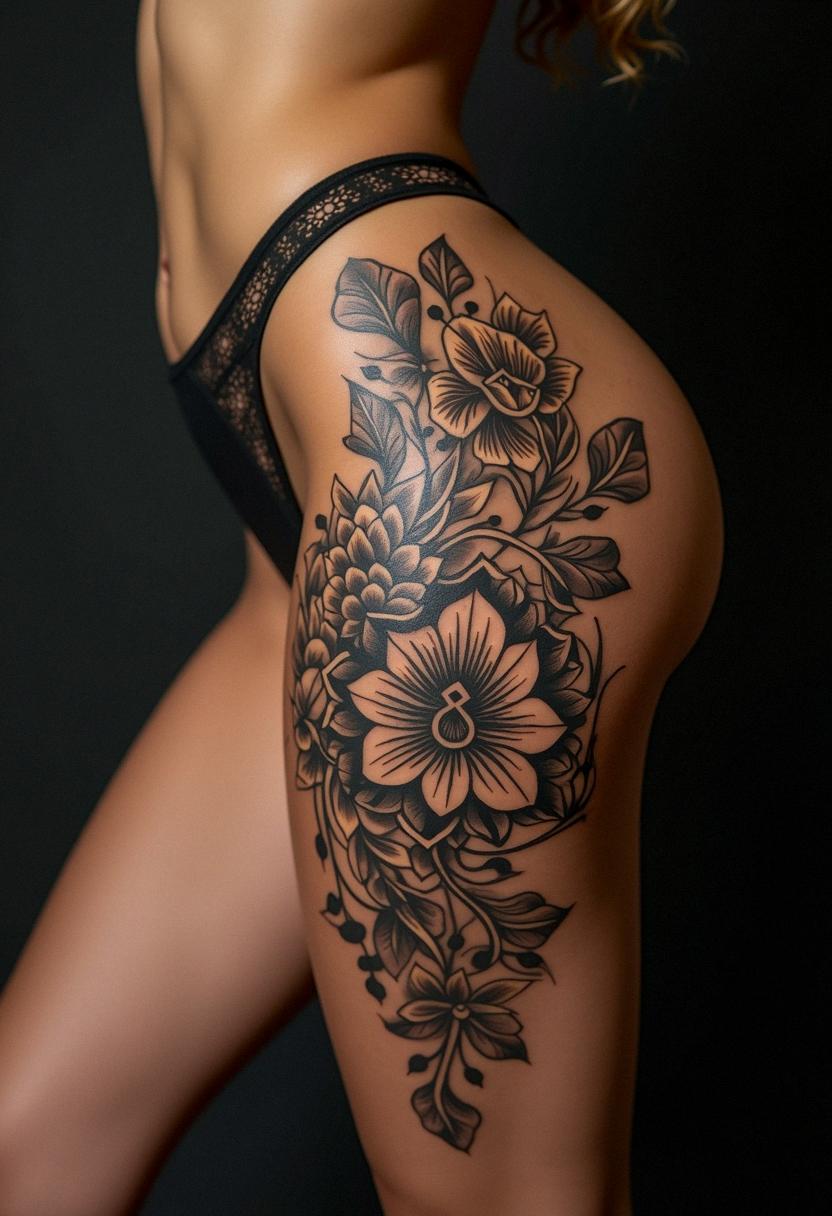 thigh tattoo